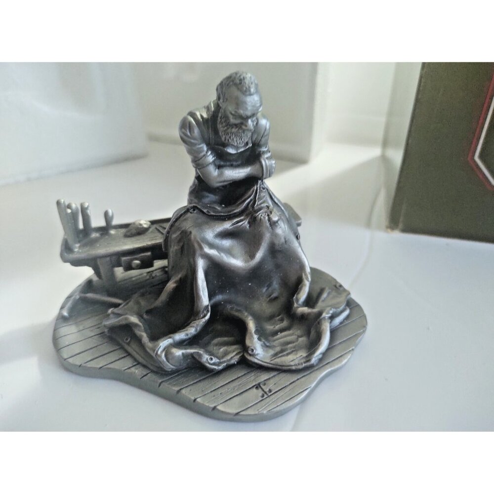 Franklin Mint People of Canada Series "Sailmaker" pewter Figurine Original Box